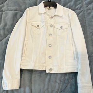 Cremieux white jean jacket size extra small